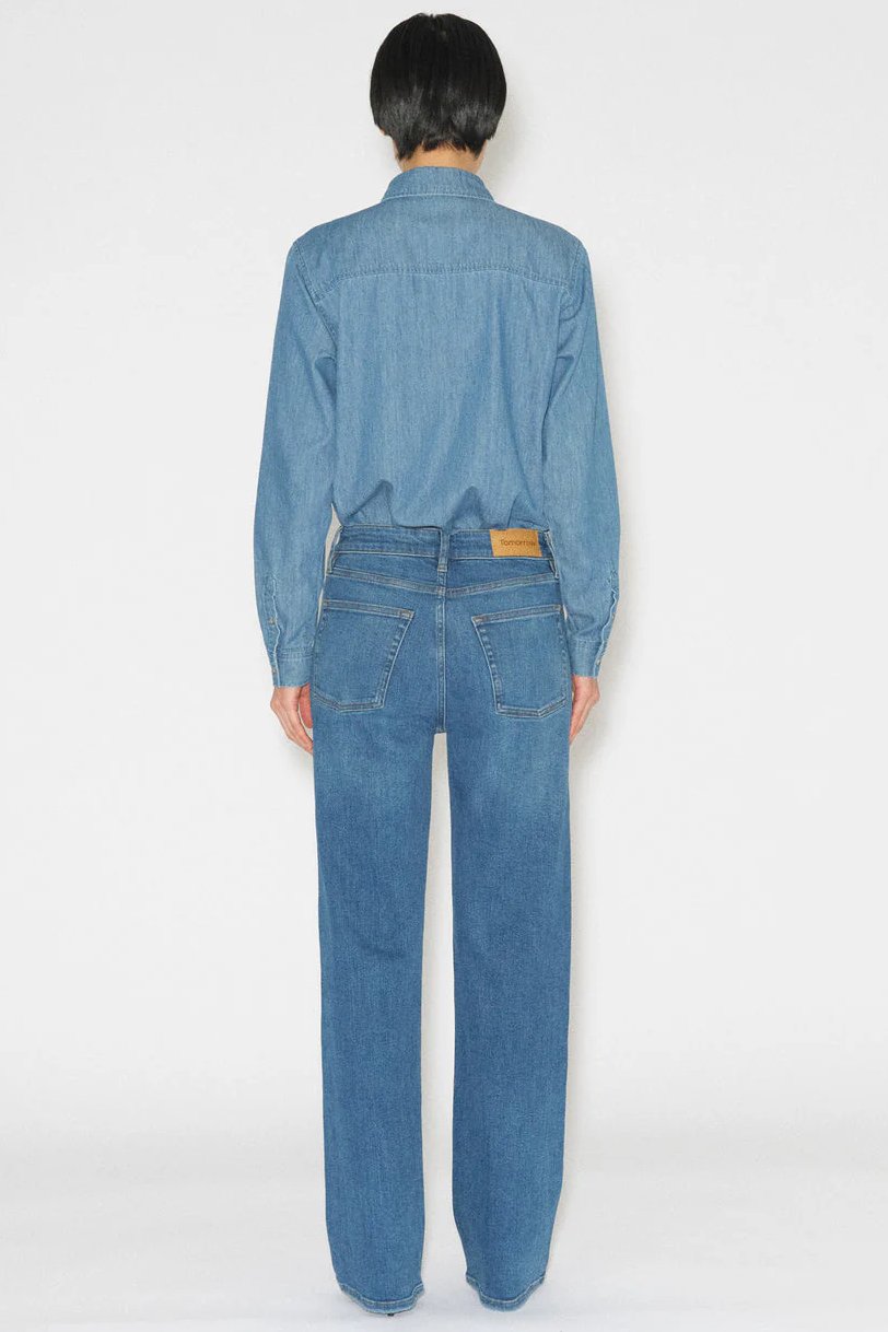 Tomorrow | Jeans | Brown Worker Jeans Wash Prato, denim blue