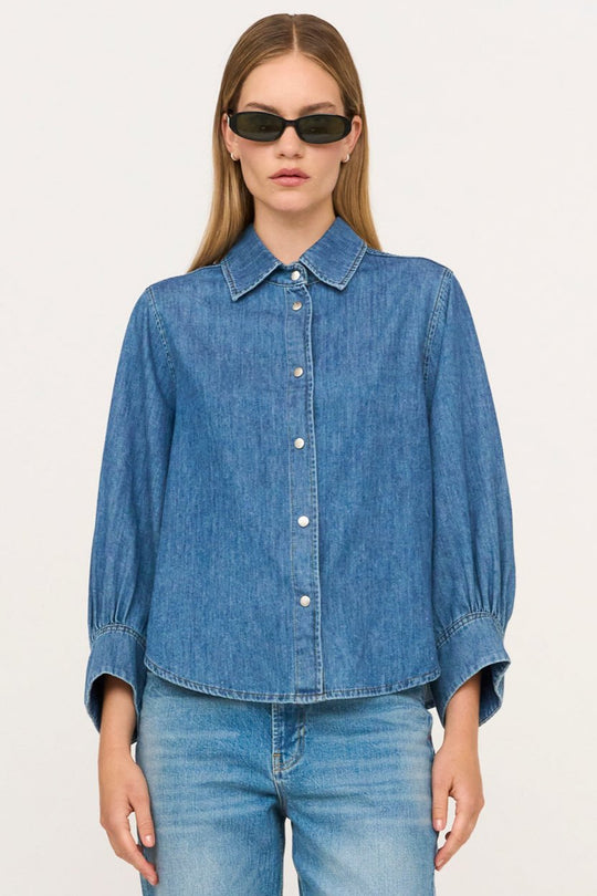 Tomorrow | Skjorte | New Hepburn Shirt Boston, denim blue