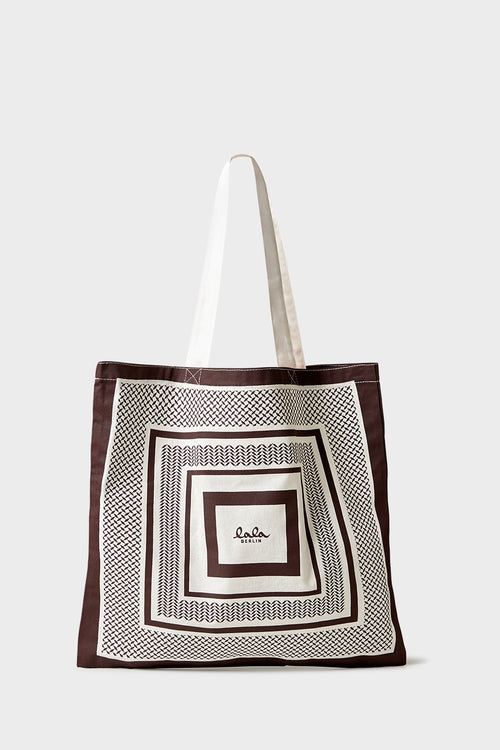 Lala Berlin | Shopper | Tote Maja Canvas, heritage stripe brown