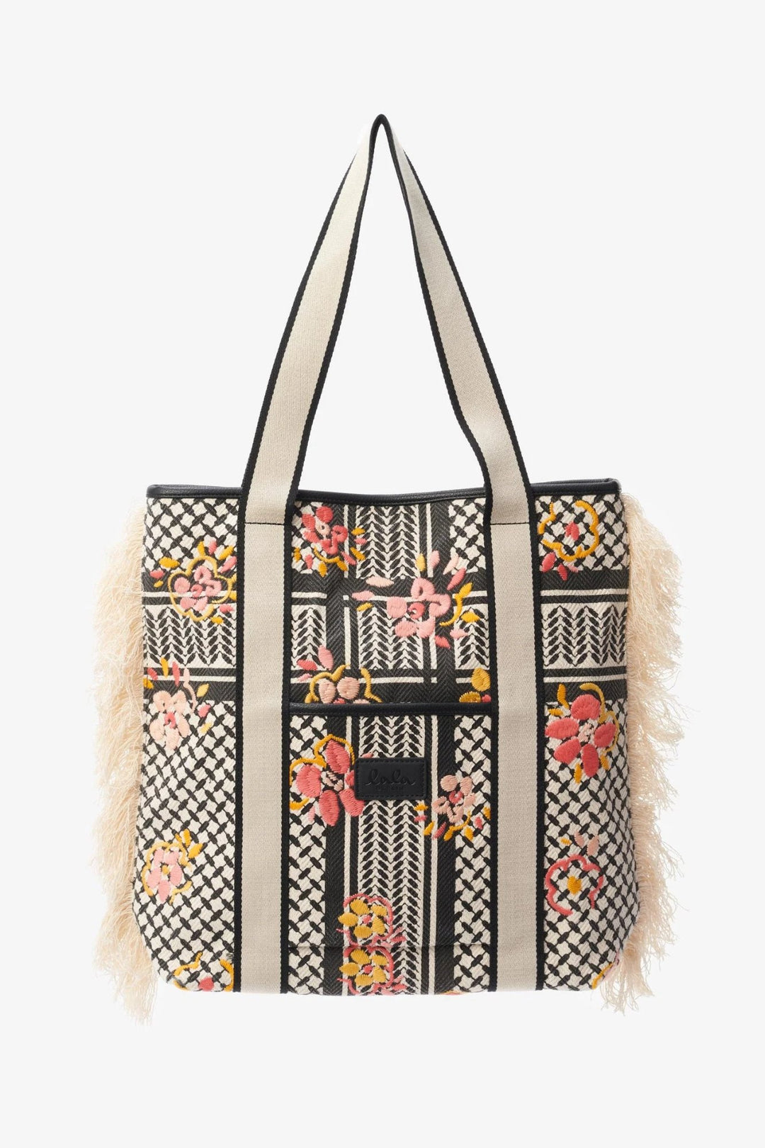 Lala Berlin | Tote bag | Carmela, heritage flower embroidery