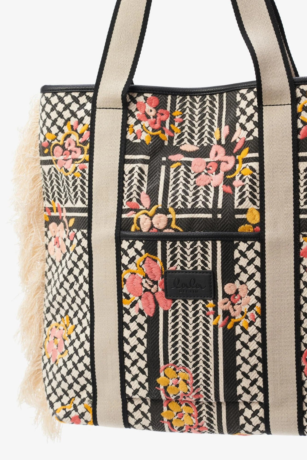 Lala Berlin | Tote bag | Carmela, heritage flower embroidery
