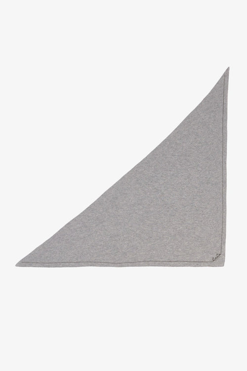 Lala Berlin | Tørklæde | Triangle Solid Logo M, City Middle grey melange