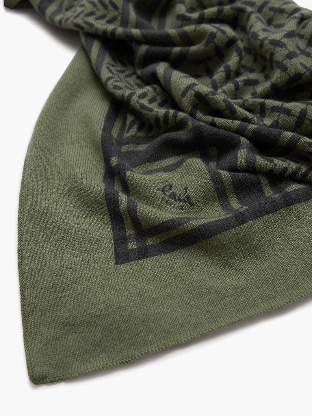Lala Berlin | Tørklæde | Triangle Trinity cashmere, moss/asphalt