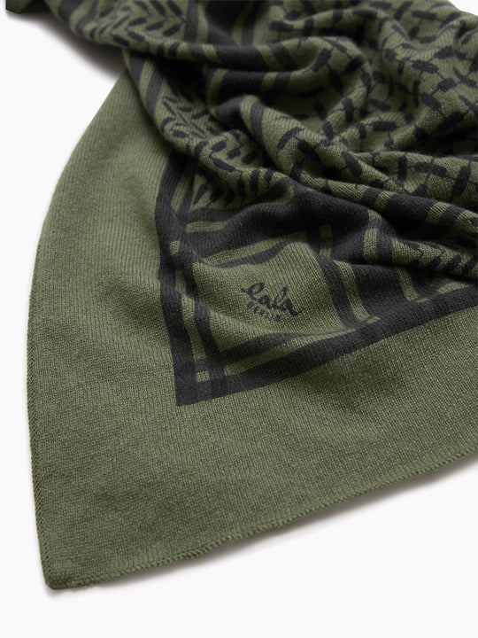 Lala Berlin | Tørklæde | Triangle Trinity cashmere, moss/asphalt