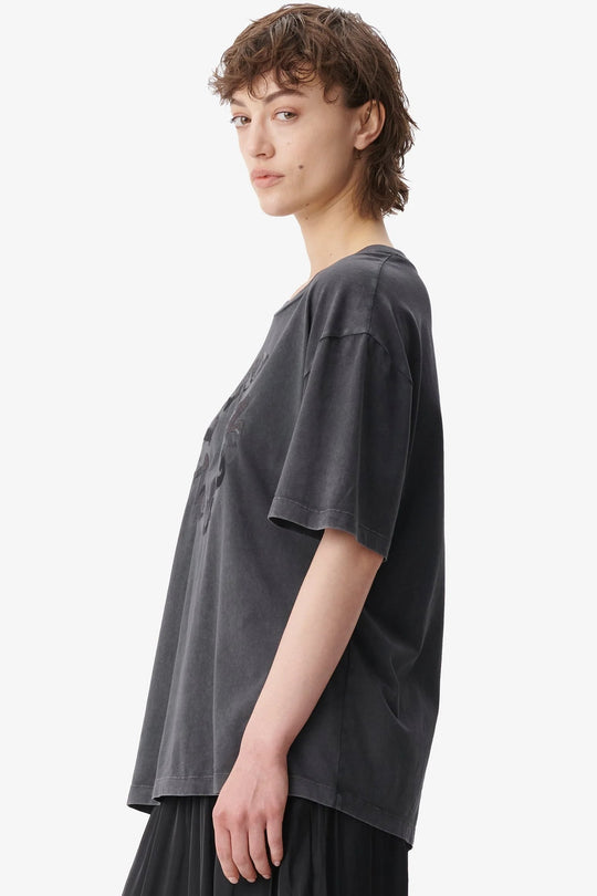 T-shirt | LALA BERLIN Celia, encourage antracite
