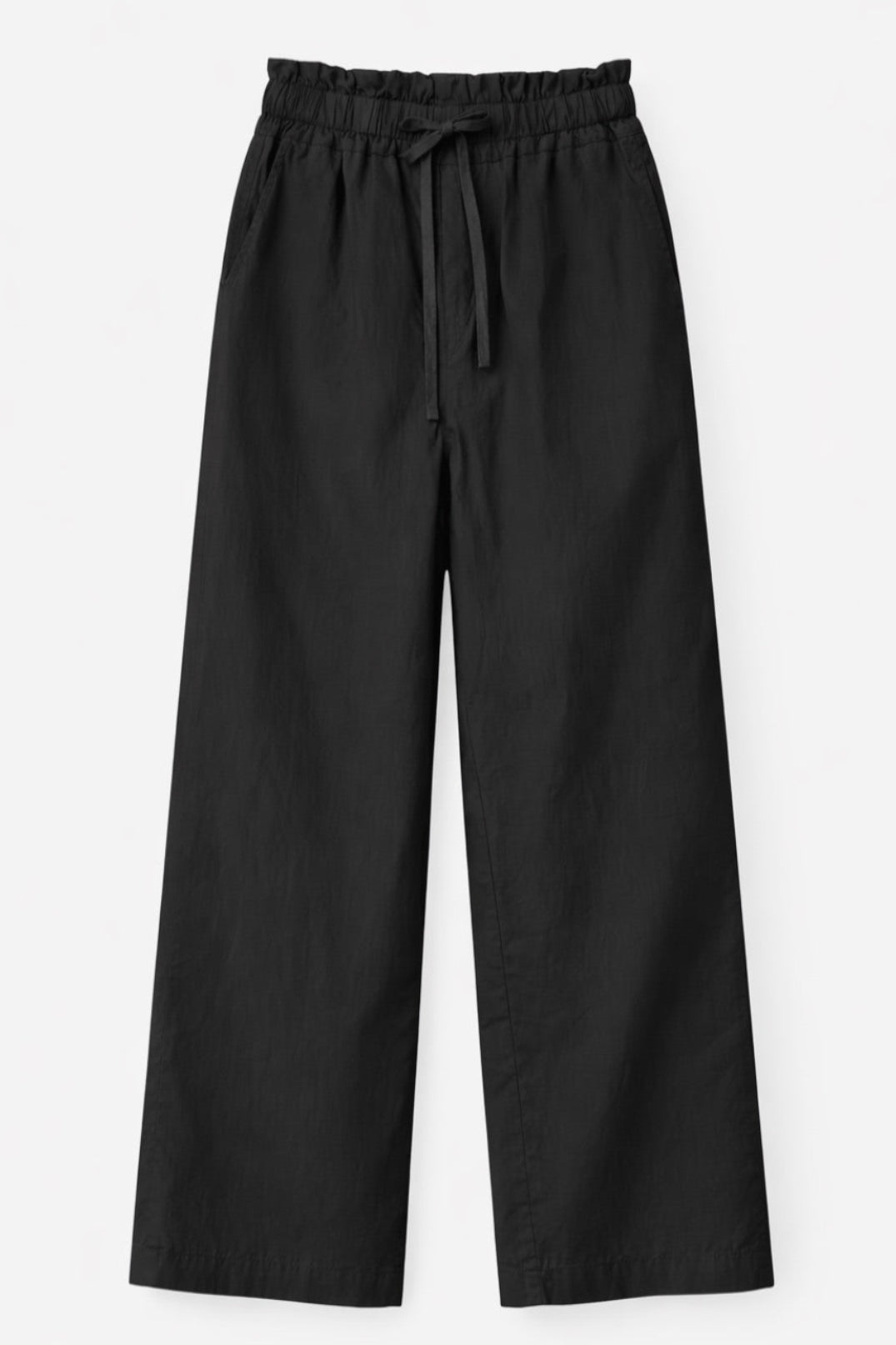 Project AJ117 PJ bukser med elastisk talje og lige ben i økologisk bomuld.