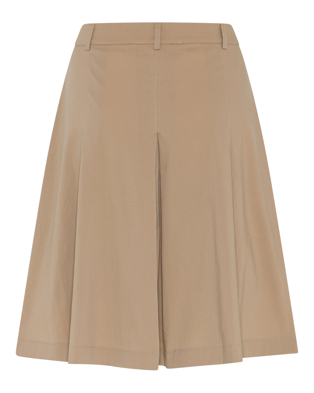 La Rouge Vilma Plissé Skirt i dark sand med plisseringer.