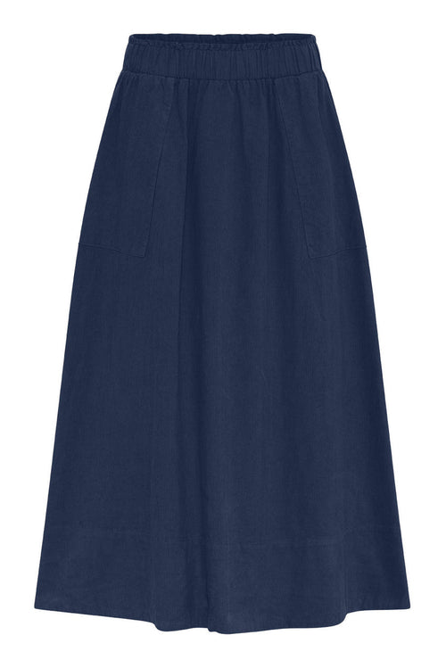 La Rouge | Nederdel | Vilma Skirt - Corduroy, navy