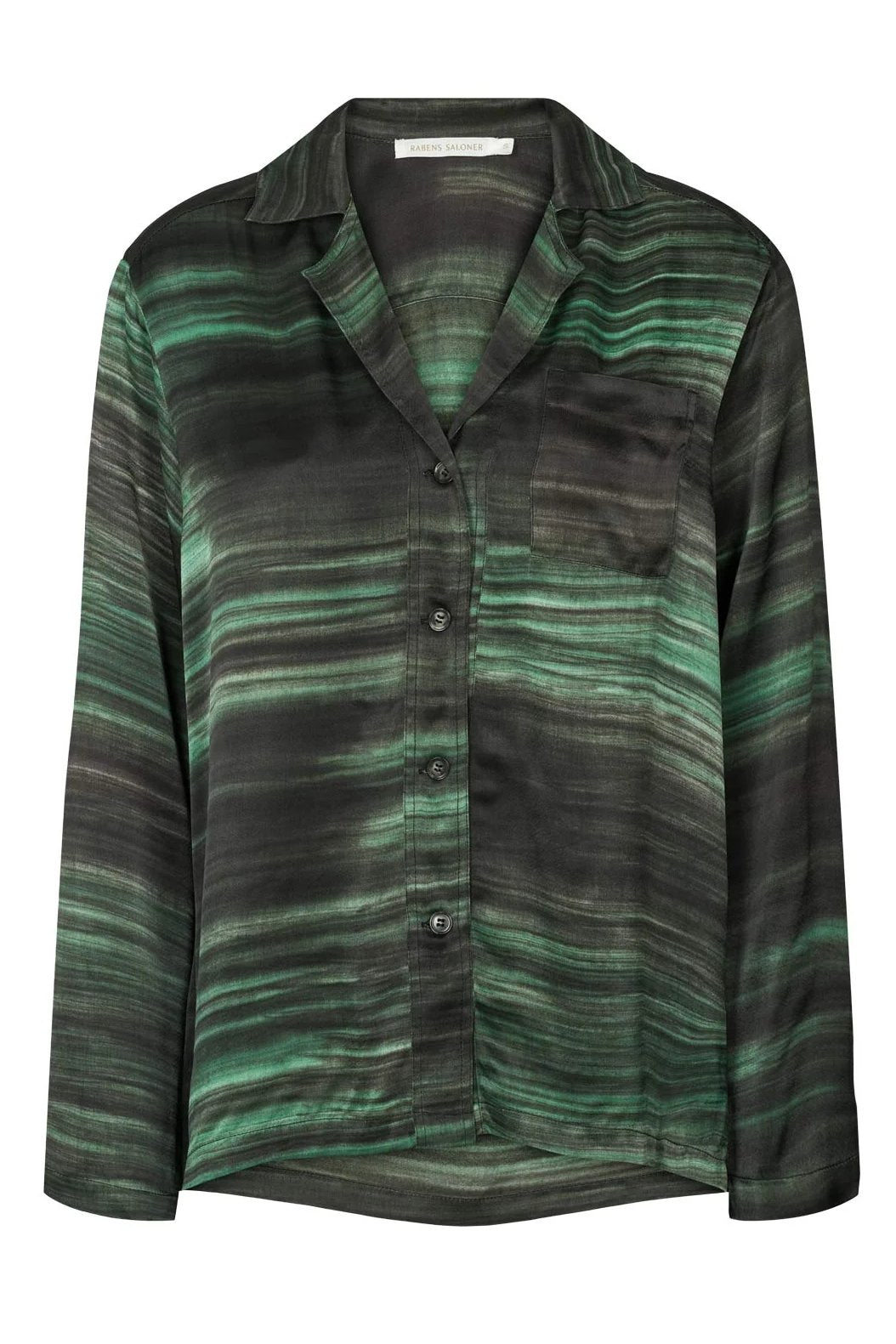 Skjorte | Rabens Saloner Branka Shadow Shirt, forest combo