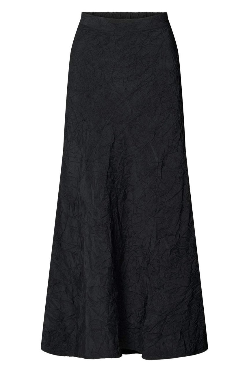 Rabens Saloner | Nederdel | Ellery Crinkled Bias Skirt, black