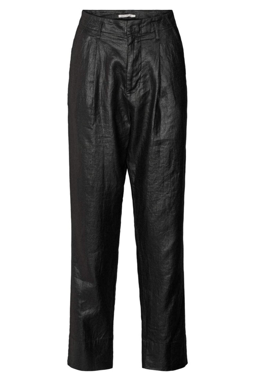 Rabens Saloner | Bukser | Raina Glazed Pleat Pants, black