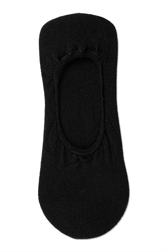 Note by Syversen 2pk Cotton Steps i sort – usynlige bomuldsstrømper til forår og sommer.
