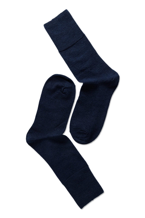 Note by Syversen | Uldstrømper | Fine wool comfort top, navy