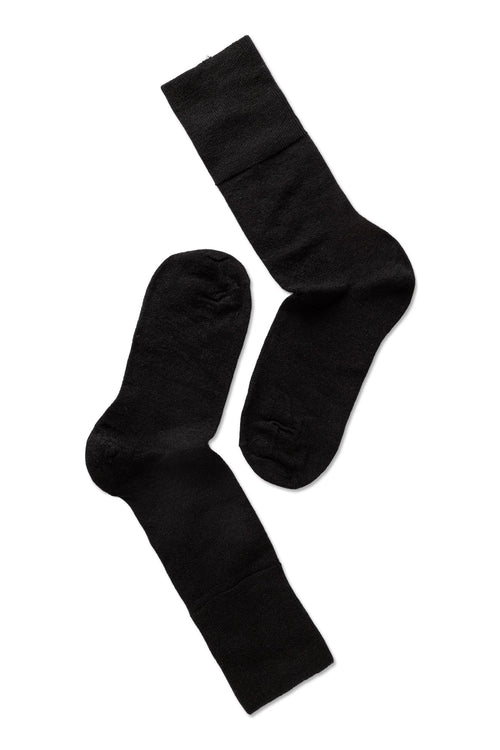 Note by Syversen | Uldstrømper | Fine wool comfort top, black