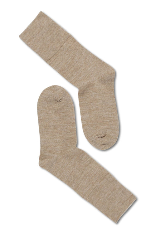 Note by Syversen | Uldstrømper | Fine wool comfort top, sand