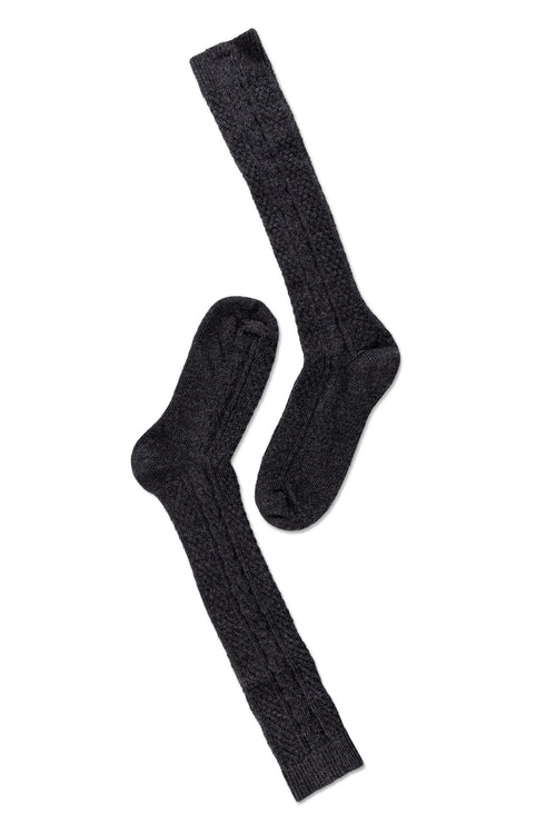 Note by Syversen | Knæstrømper | Wool knee high, antracite