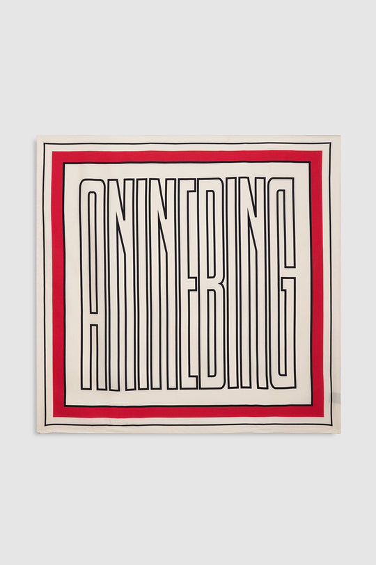 Anine Bing York Scarf AB i tango red i 100% silketwill.