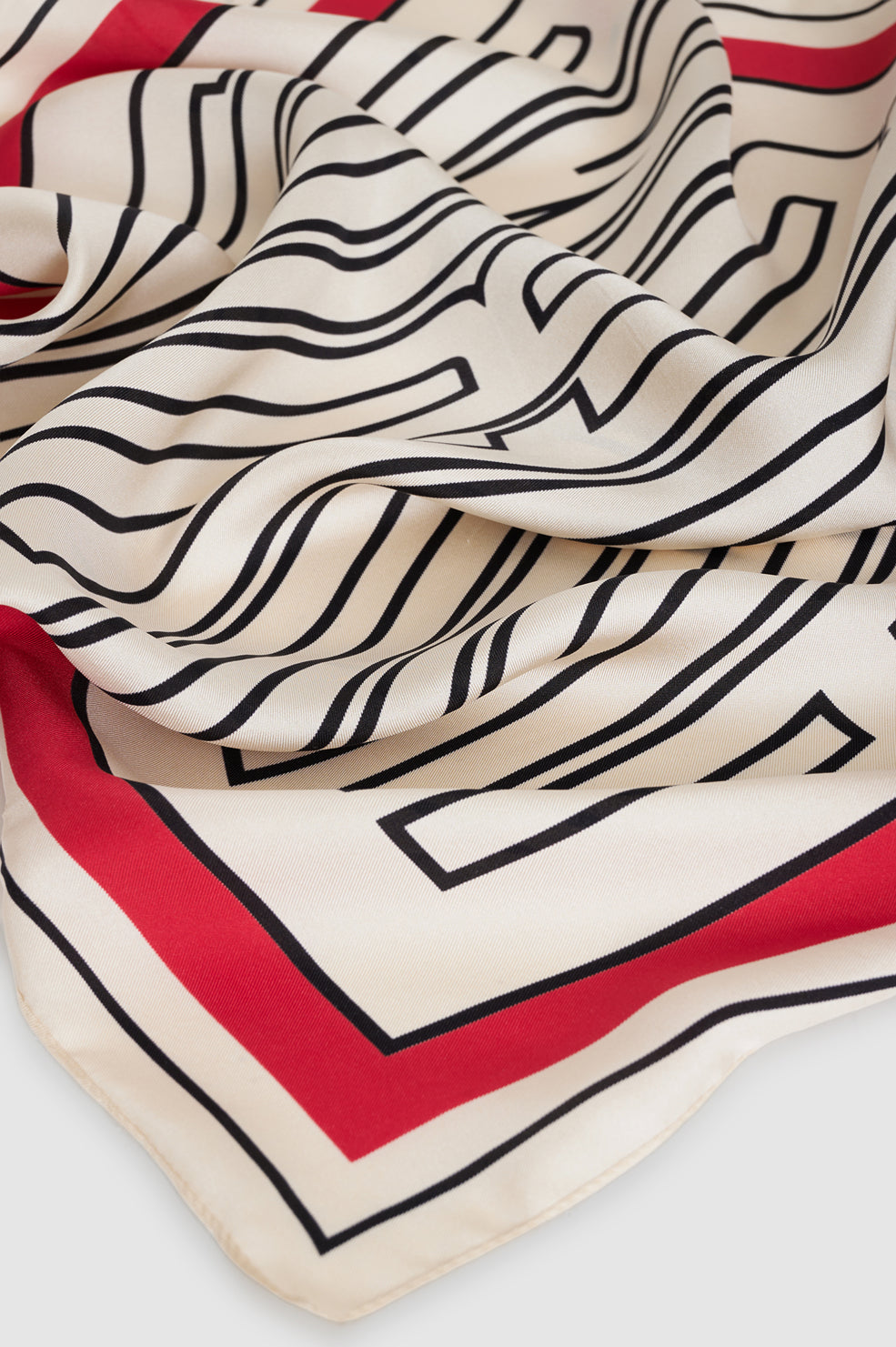Anine Bing York Scarf AB i tango red i 100% silketwill.