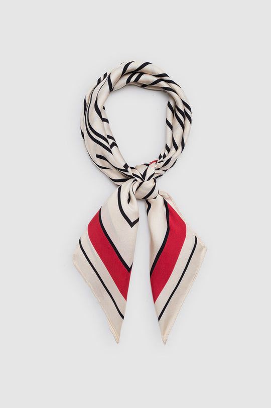Anine Bing York Scarf AB i tango red i 100% silketwill.