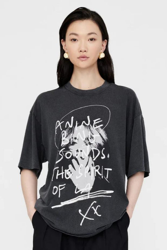 Anine Bing Kent Tee - Oversized T-shirt i 100% Bomuld