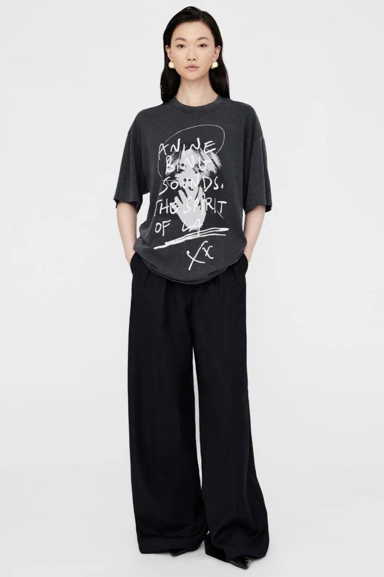 Anine Bing Kent Tee - Oversized T-shirt i 100% Bomuld