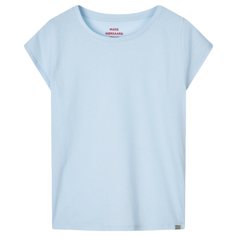 Mads Nørgaard | T-Shirt | Organic Jersey Teasy Tee FAV, cashmere blue