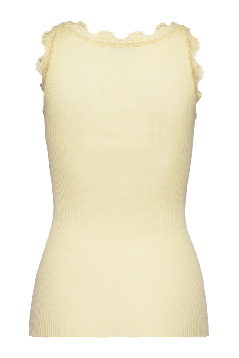 Rosemunde | Silketop | RWBabette SL U-neck, pastel yellow