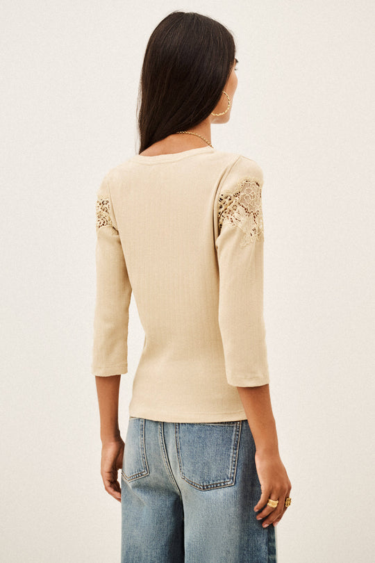 ba&sh Bess T-shirt i greige – billede 5