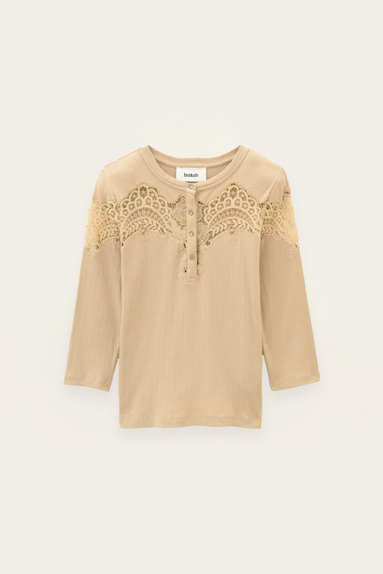 ba&sh Bess T-shirt i greige – billede 6