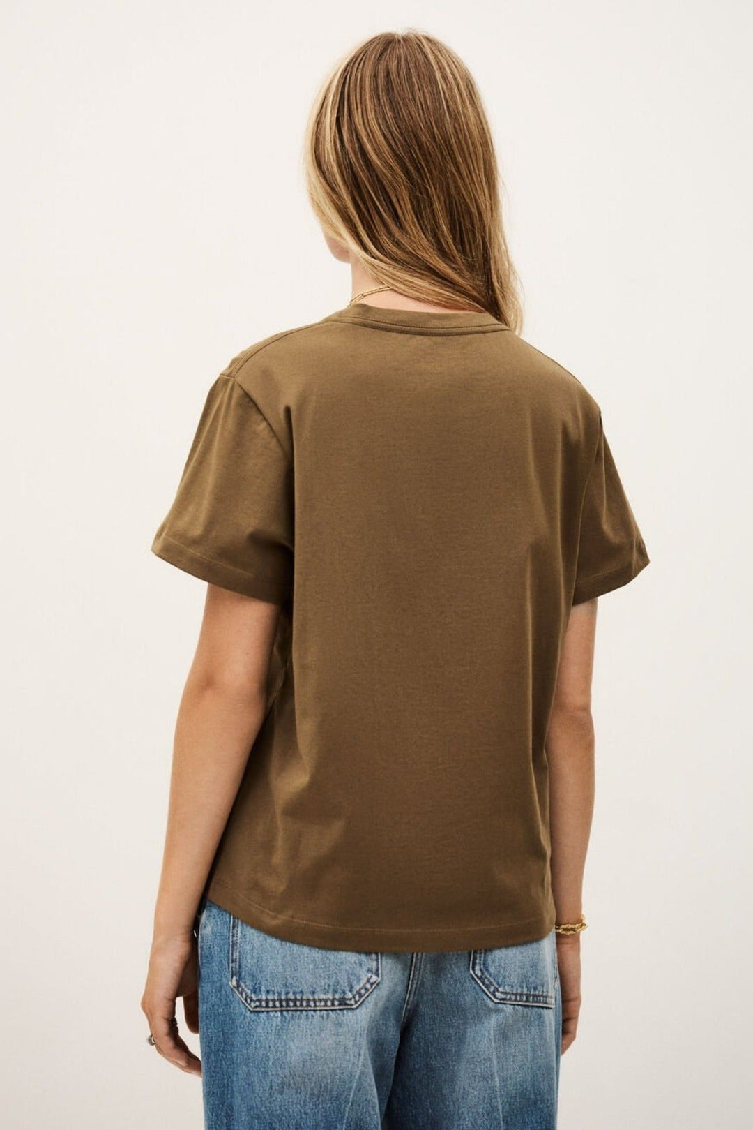 ba&sh Ioni T-shirt i café i 100% økologisk bomuld.