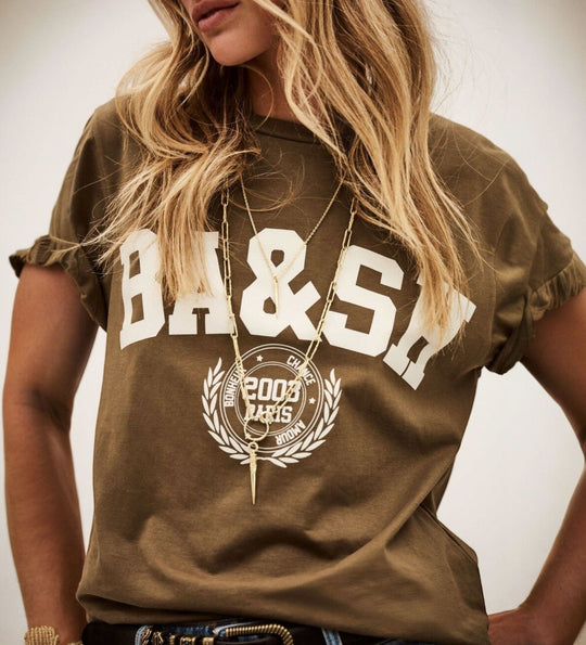 ba&sh Ioni T-shirt i café i 100% økologisk bomuld.