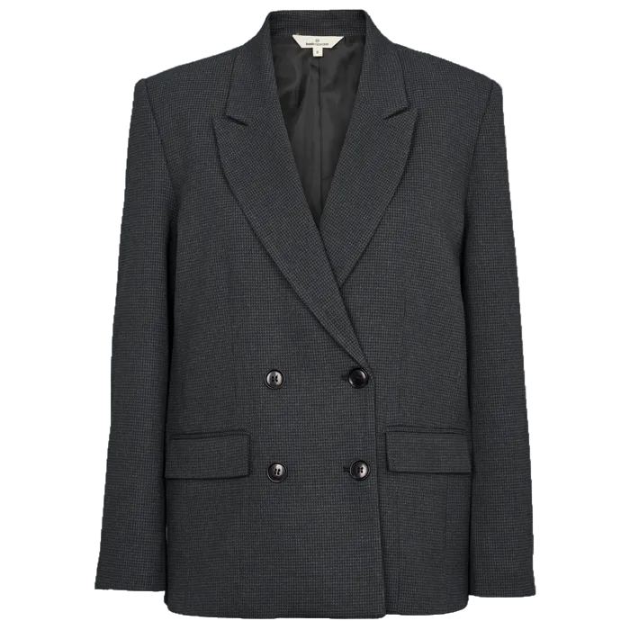 Basic Apparel Radi dobbeltradet blazer med frontlommer set forfra
