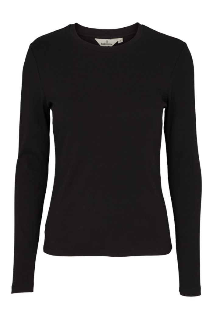 Basic Apparel Ludmilla LS Tee langærmet t-shirt – produktbillede forfra