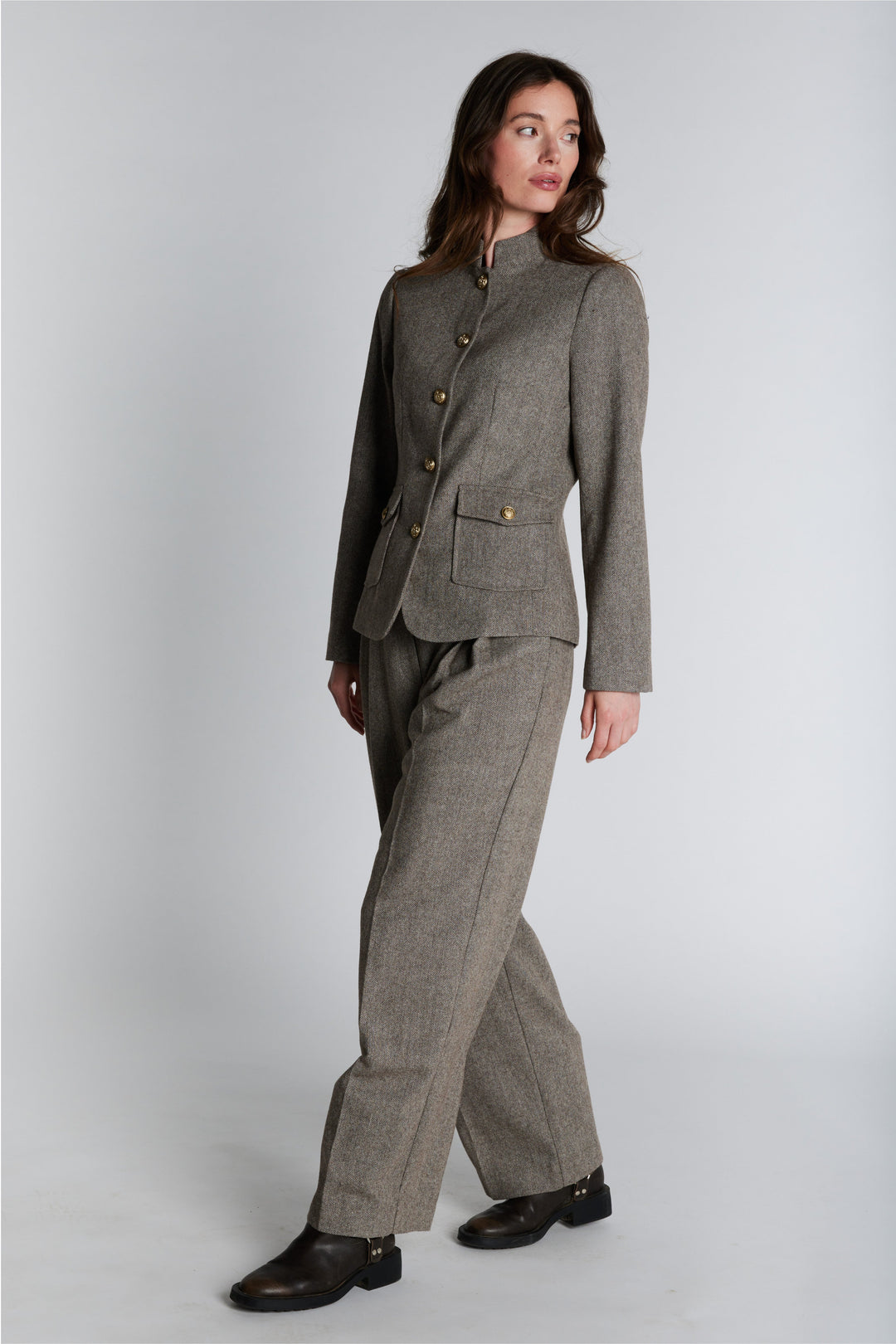 PBO Delina bukser i soft brown