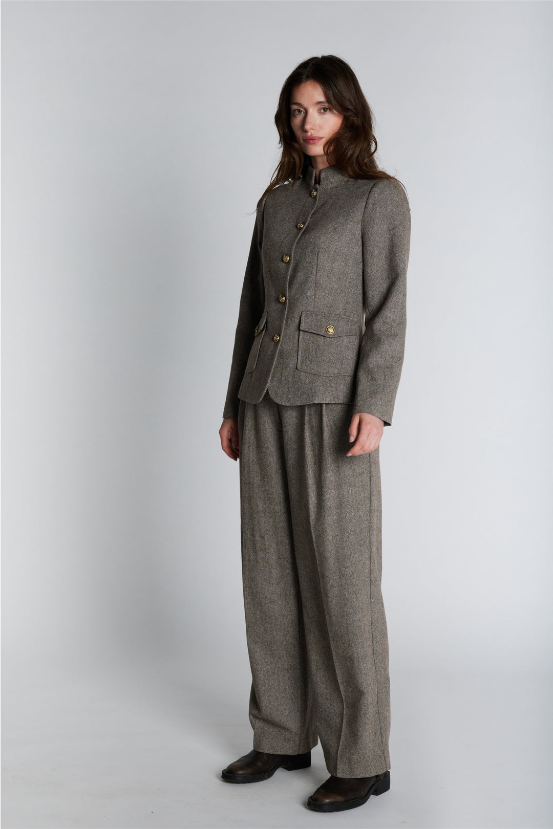 PBO Delina bukser i soft brown