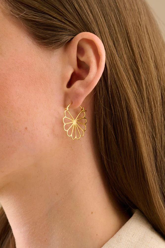 Pernille Corydon | Øreringe | Large Bellis Earrings, forgyldt sølv