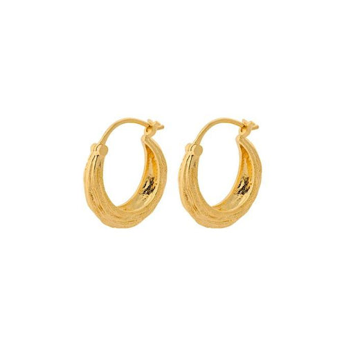 Pernille Corydon | Øreringe | Small coastline earrings, forgyldt sølv