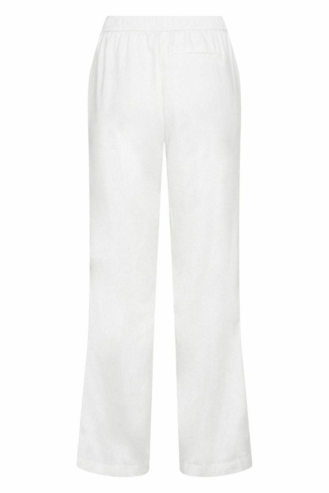 Leveté Room Naja 7 bukser i hvid – lette bukser med elastisk talje og lige ben.
