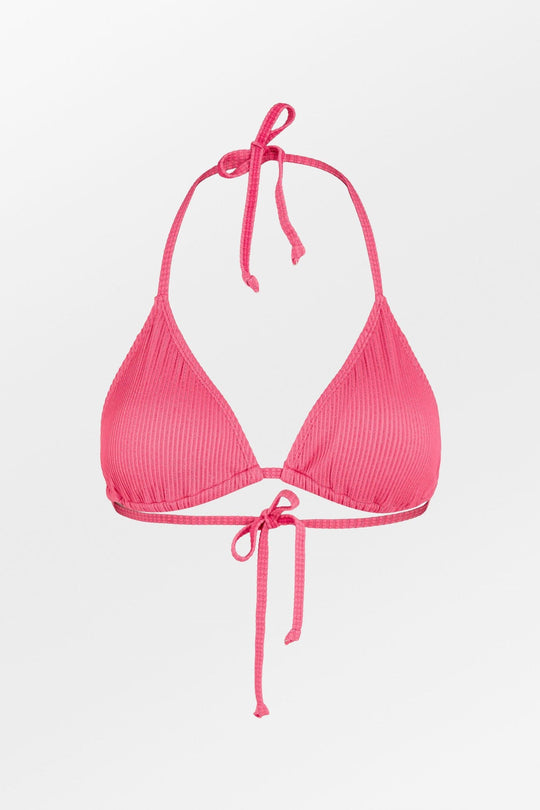 Becksöndergaard Lyx Bel Bikini Top i pink med justerbare stropper. Komfortabel og stilren – perfekt med matchende underdel. 