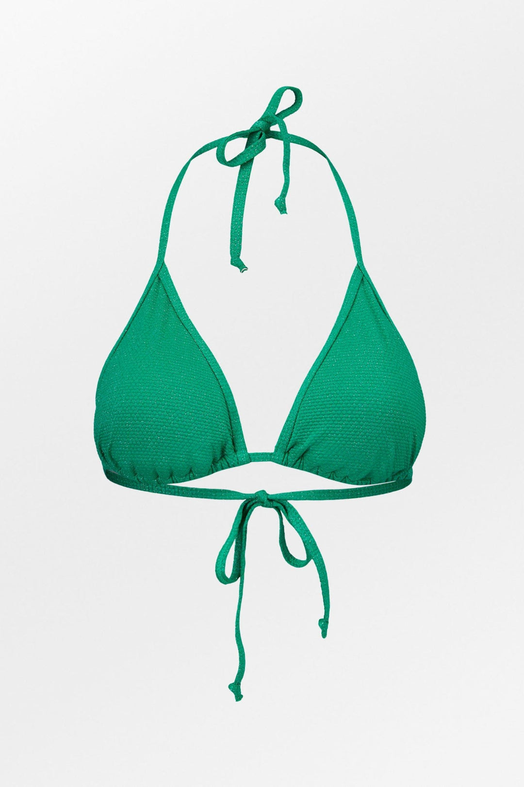 Becksöndergaard Shobi Bel Bikini Top i elegant grøn med justerbare stropper.