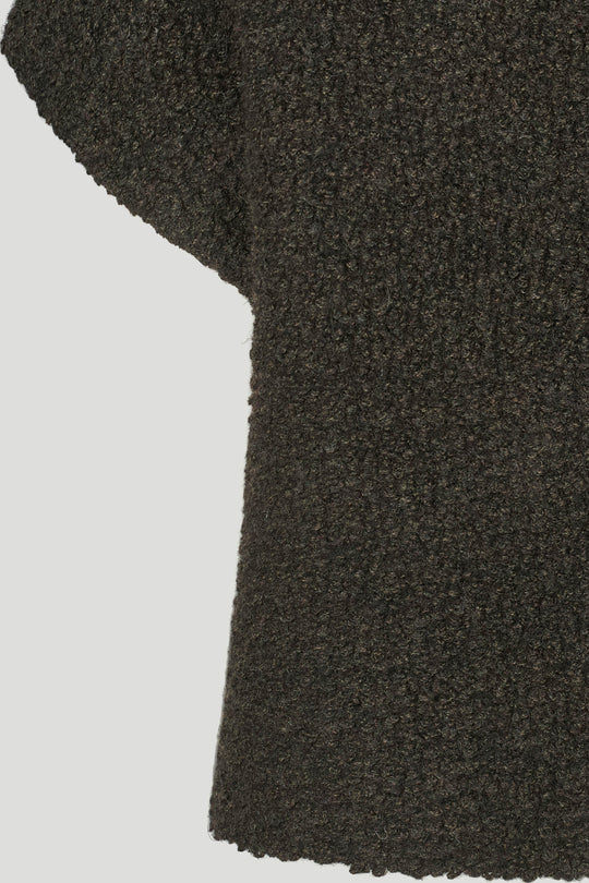 PBO Konia strikket vest i dark brown