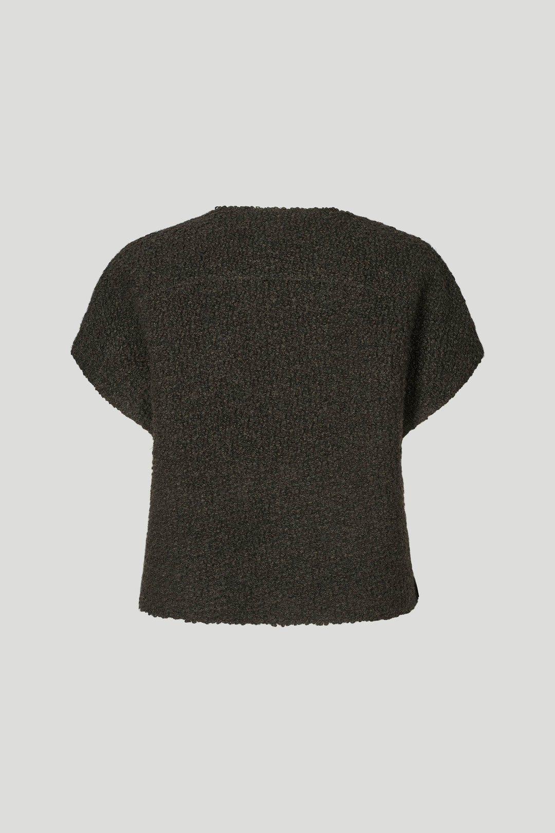 PBO Konia strikket vest i dark brown