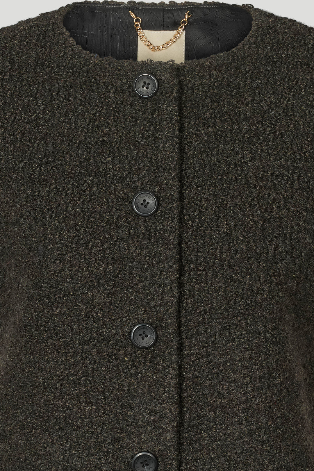 PBO Konia strikket vest i dark brown