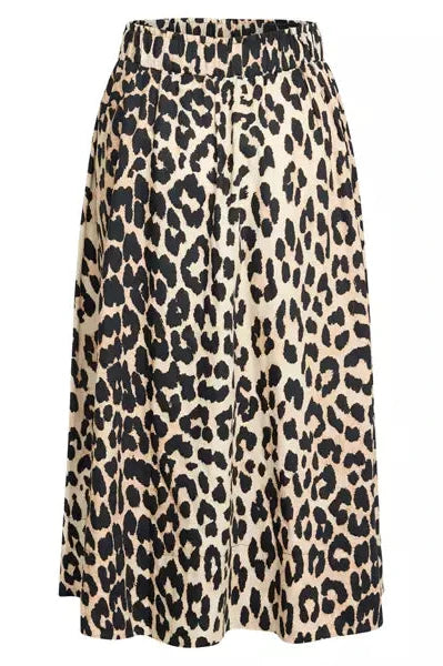 La Rouge Leonora Skirt i Leopard – Løstsiddende Nederdel med Leopardmønster