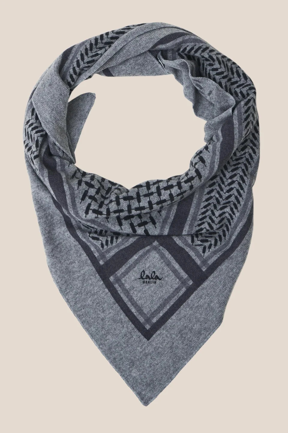 Lala Berlin | Tørklæde | Triangle Trinity Classic M, city/middlegrey melange
