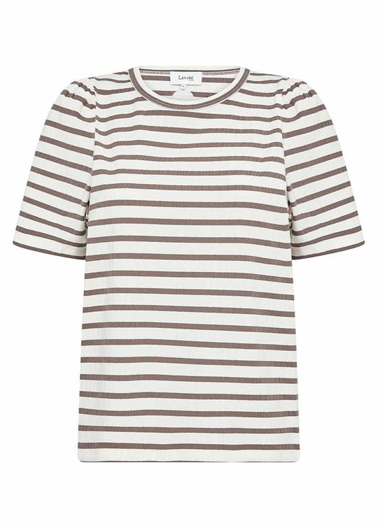 Leveté Room Neddie 1 T-shirt – stribet T-shirt med rund hals og korte ærmer.