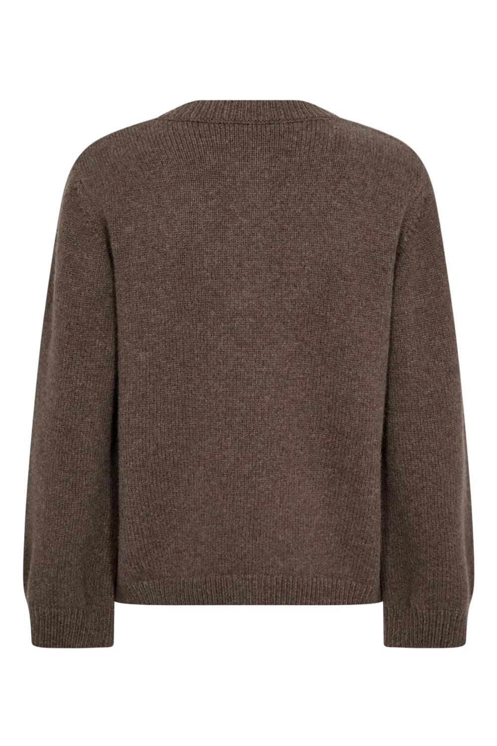 Leveté Room Perle 9 brun cardigan i merinould og cashmere set bagfra