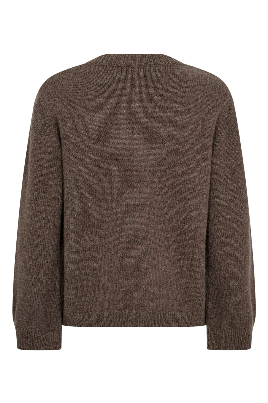 Leveté Room Perle 9 brun cardigan i merinould og cashmere set bagfra