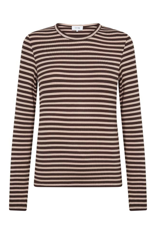 Leveté Room LR-Ika 11 stribet bluse – produktbillede forfra