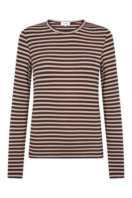 Leveté Room LR-Ika 11 stribet bluse – produktbillede forfra